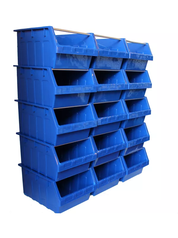 Premier Supra Bins – Heavy Duty Large Stacking Bins with Retaining Rod